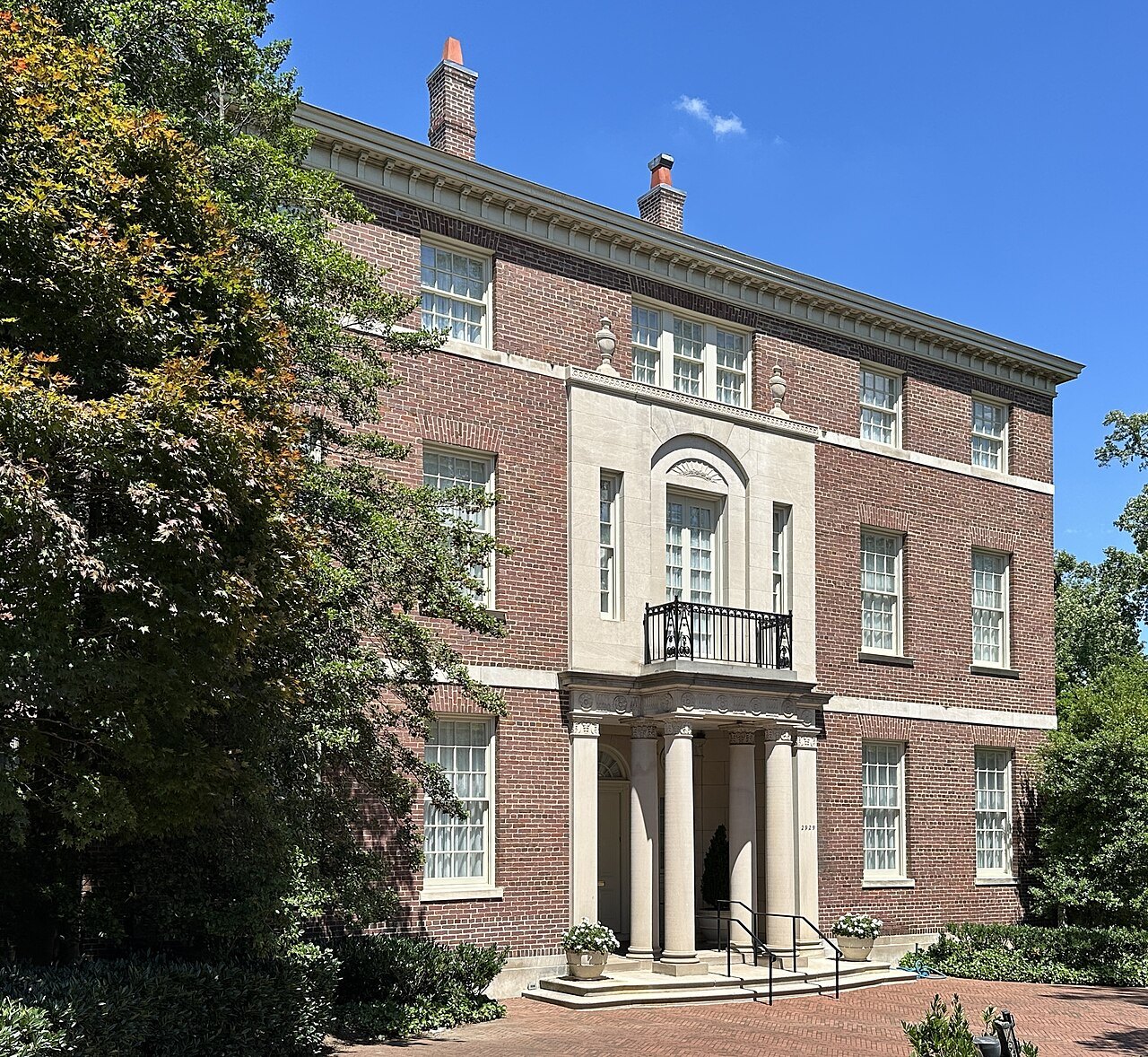 A Georgian brick house on Massachusetts Avenue NW, on Embassy Row