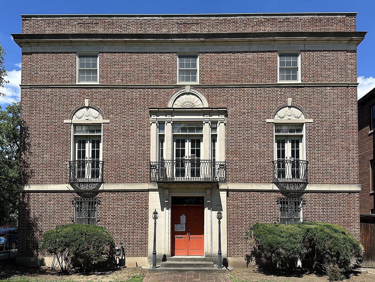 A Georgian Revival brick house on Massachusetts Avenue, Embassy Row