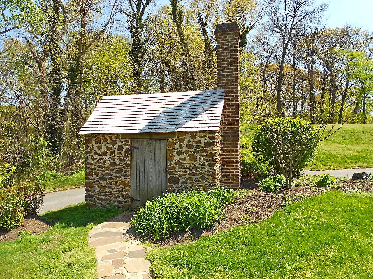 The reconstructed Growlery, the stone hut where Douglass went to write