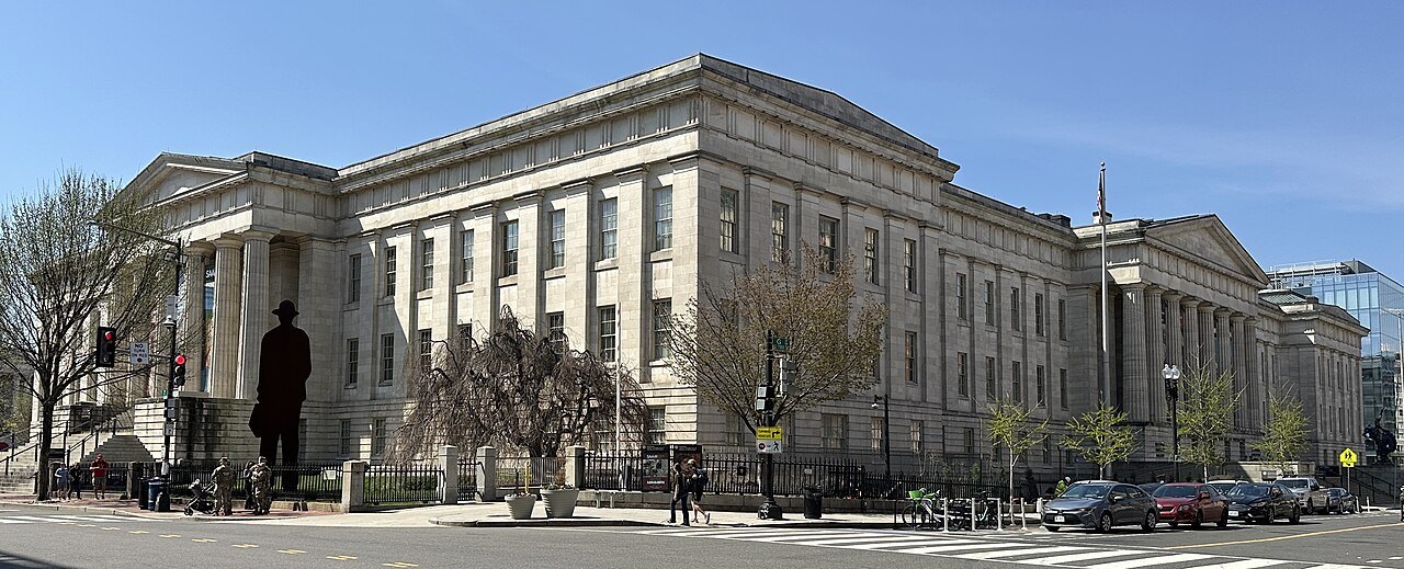 The Old Patent Office Building's columned south front on F Street